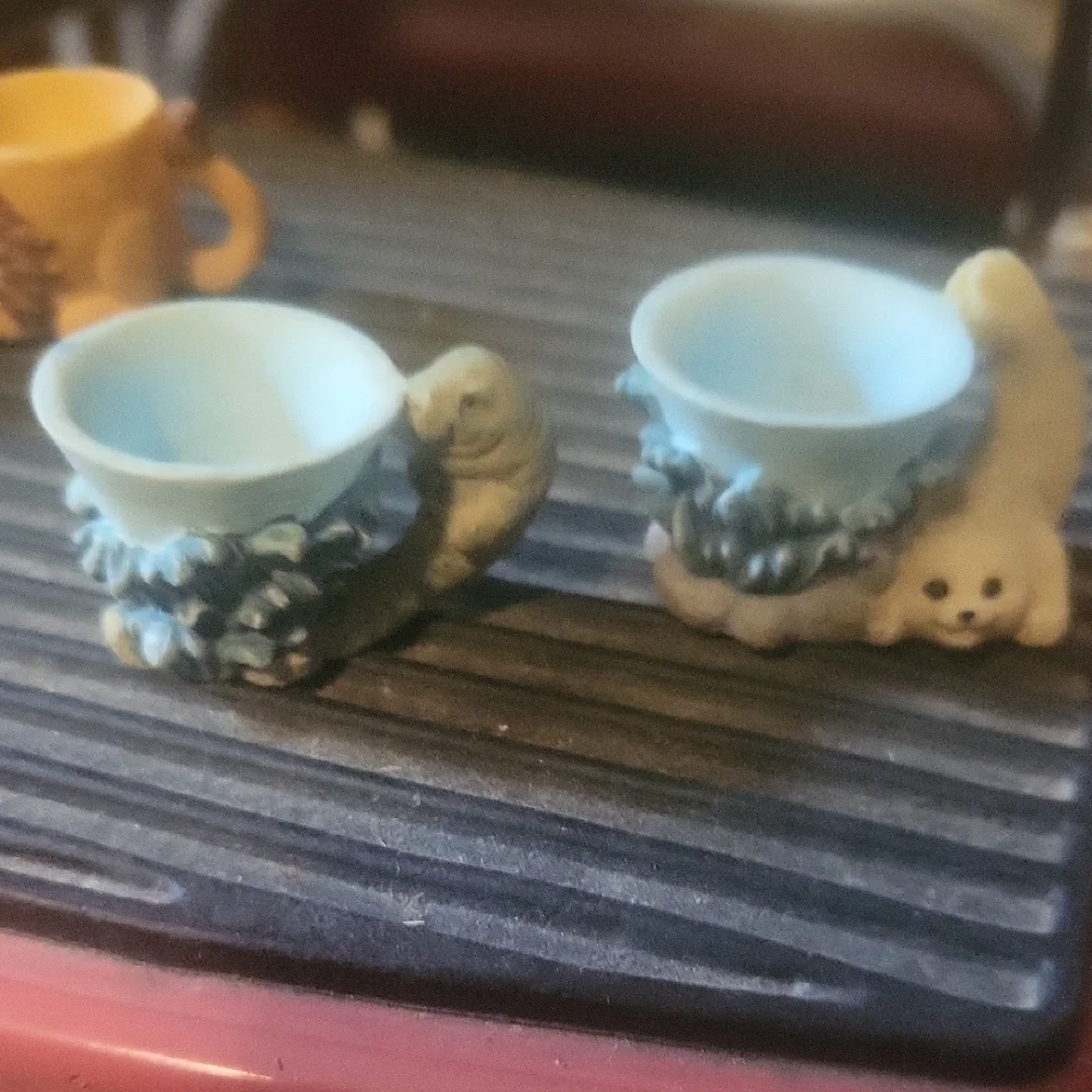 Blue and Gray Small Pet Bowl Set